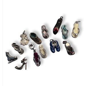 13 Individual Shoe Charm Jewelry Lot Bundle